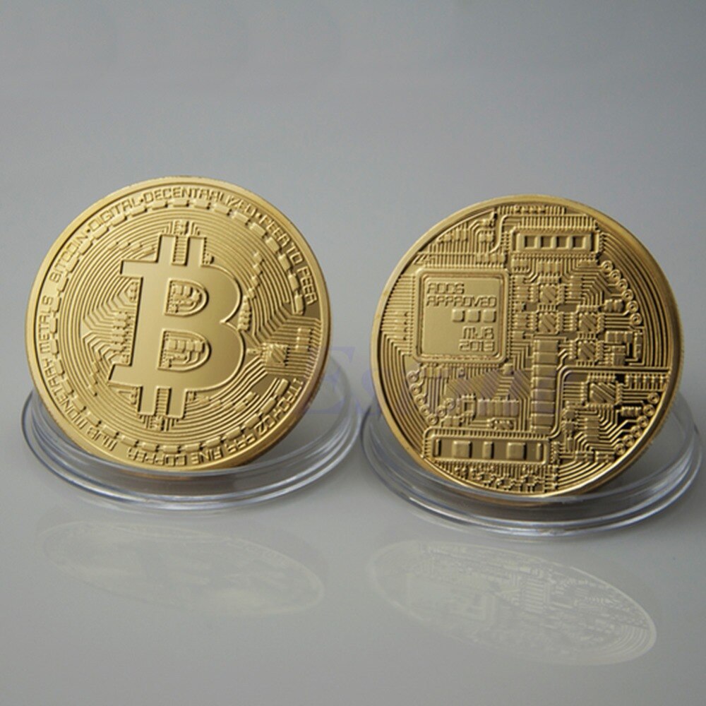 24k Gold Plated Bitcoin Token