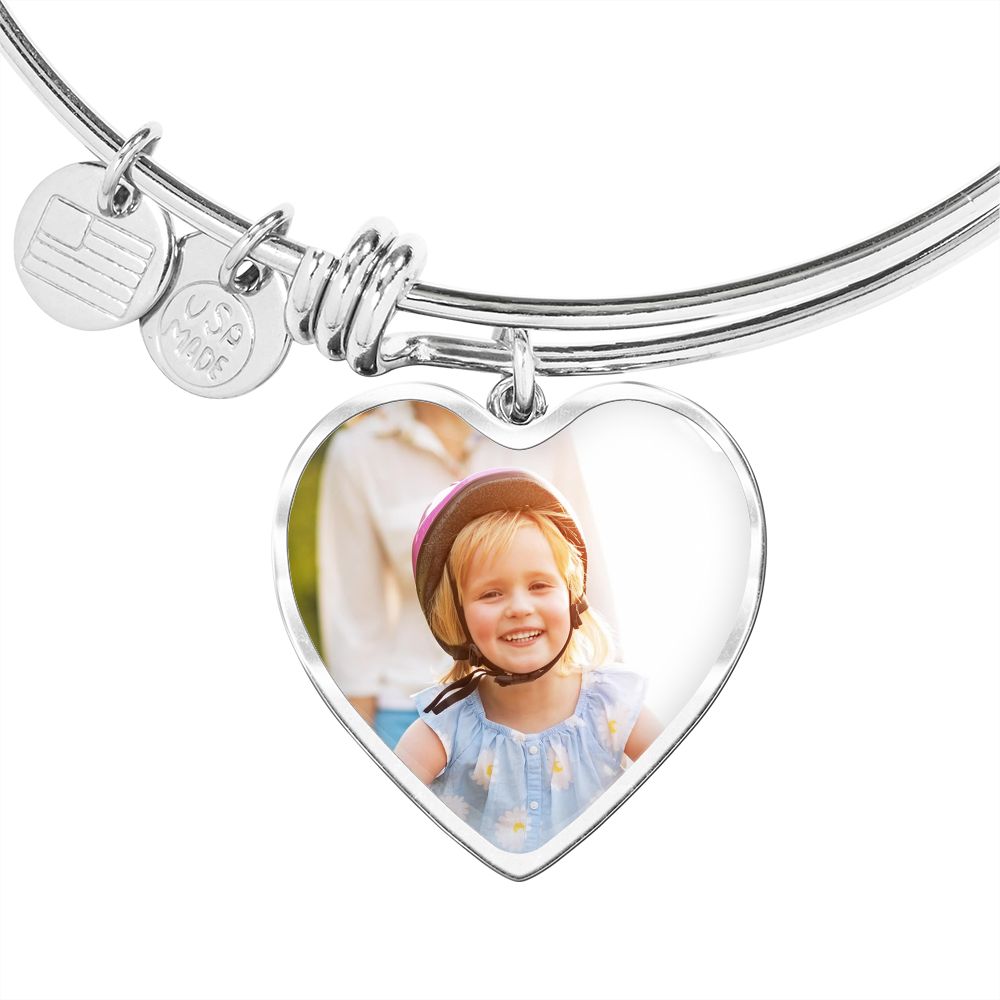 Personalised Heart Pendant Bracelet