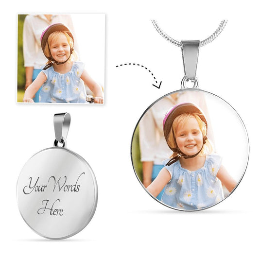 Personalised Round Pendant Necklace