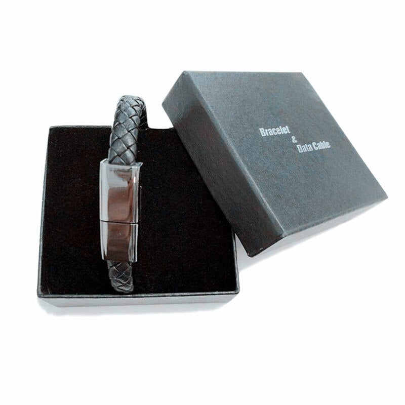 Leather USB Bracelet Data Cable