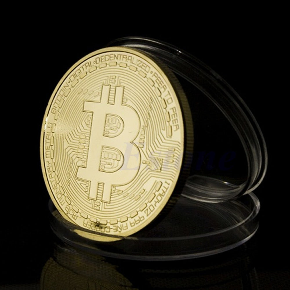 24k Gold Plated Bitcoin Token