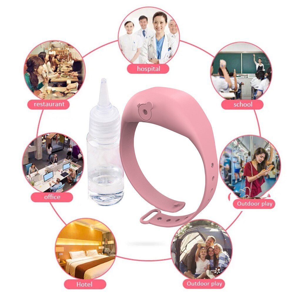 Wrist Wearable SQUEEZY-BAND Hand Sanitiser Dispensing Bracelet